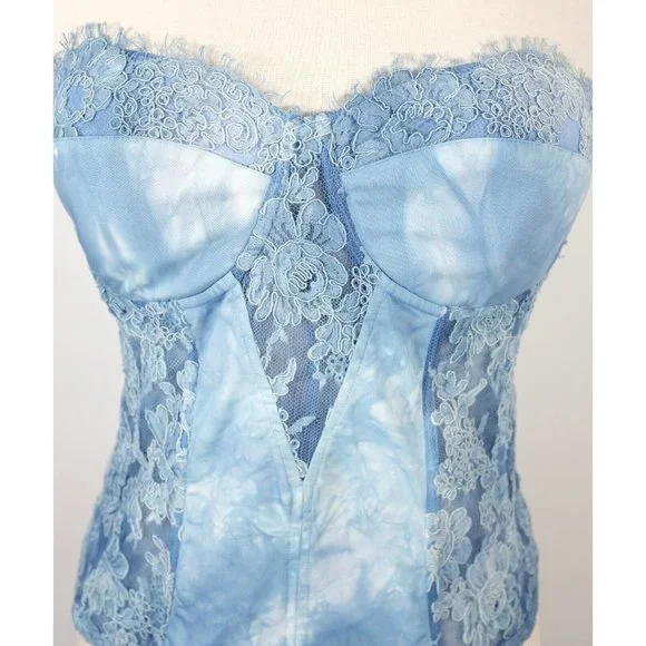 Ralph Lauren Purple Label Collection top sz 12 corset bustier tie